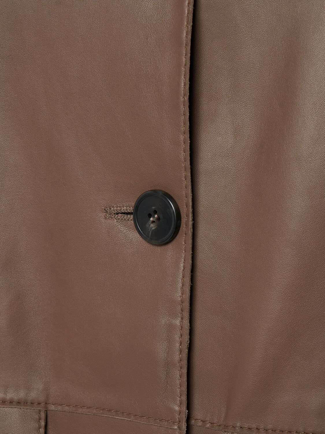 Weekend Max Mara Long-sleeved Leather Jacket