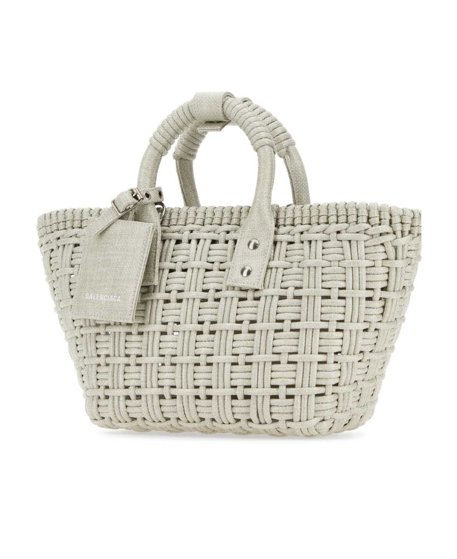 Shop Balenciaga Cesta Con Tracolla Bistro Xs Da Donna In Bianco Sporco In Nude