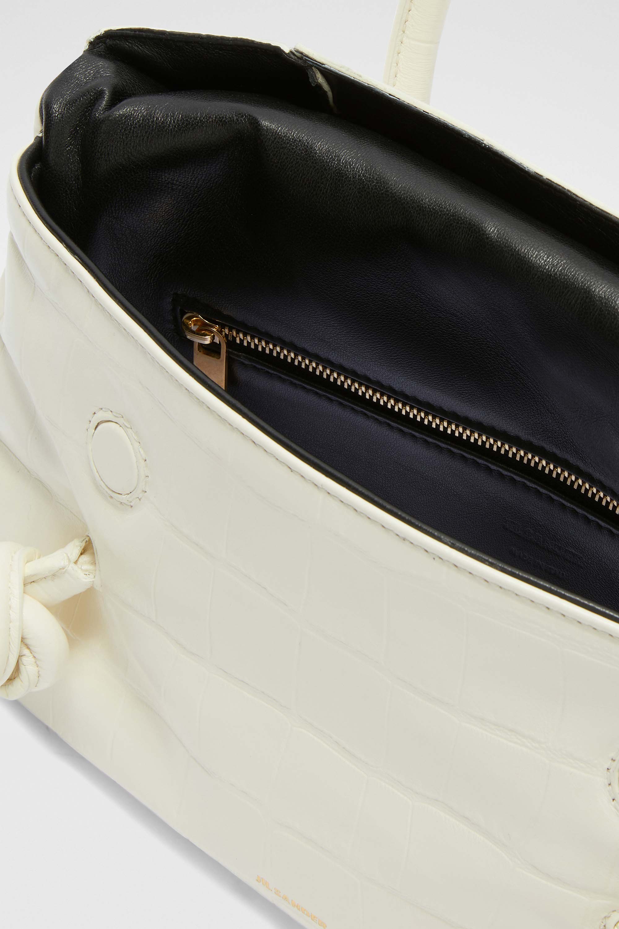 Jil Sander Knot Sm Shoulder Bag In White