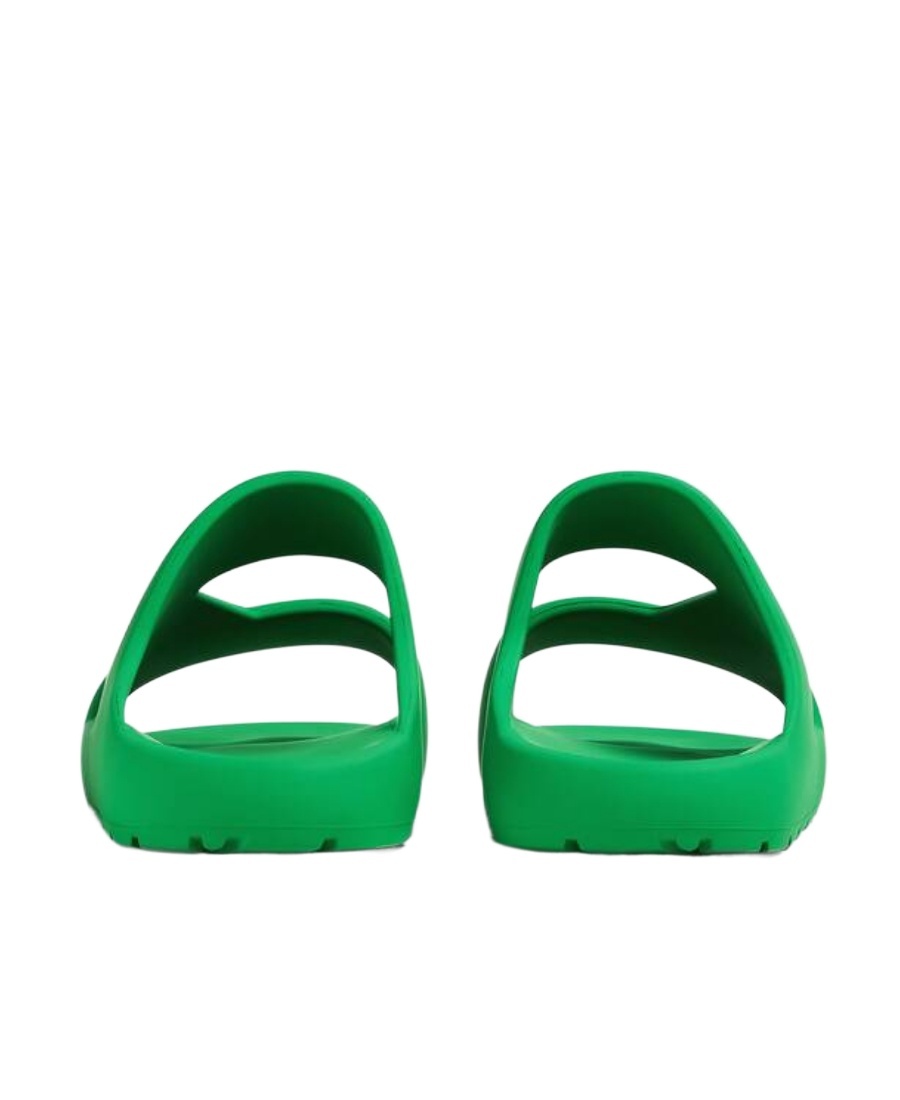 Bottega Veneta Band Cut-out Slides In Green
