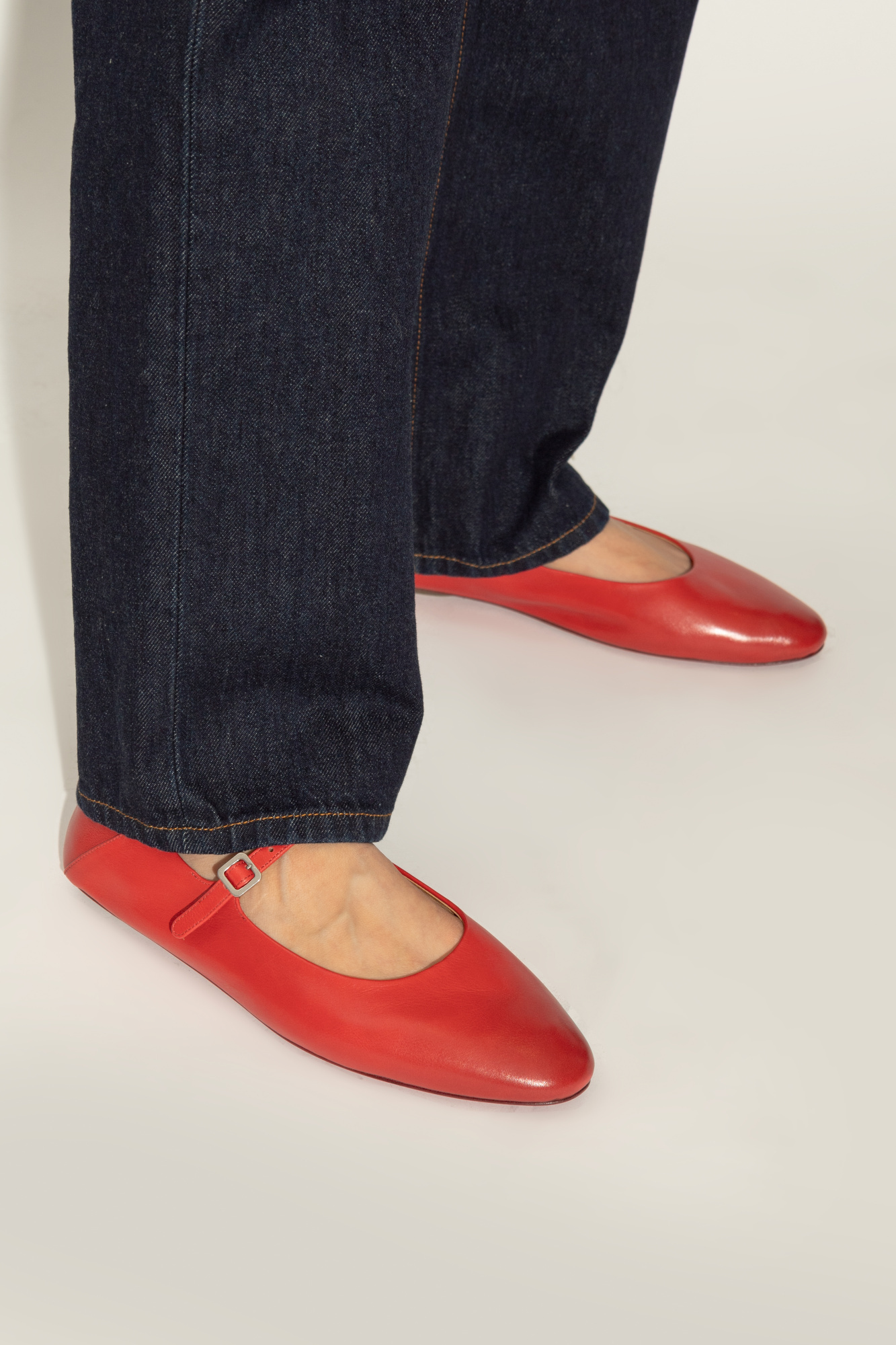 Marsèll Round Head Ballet Shoes In Red