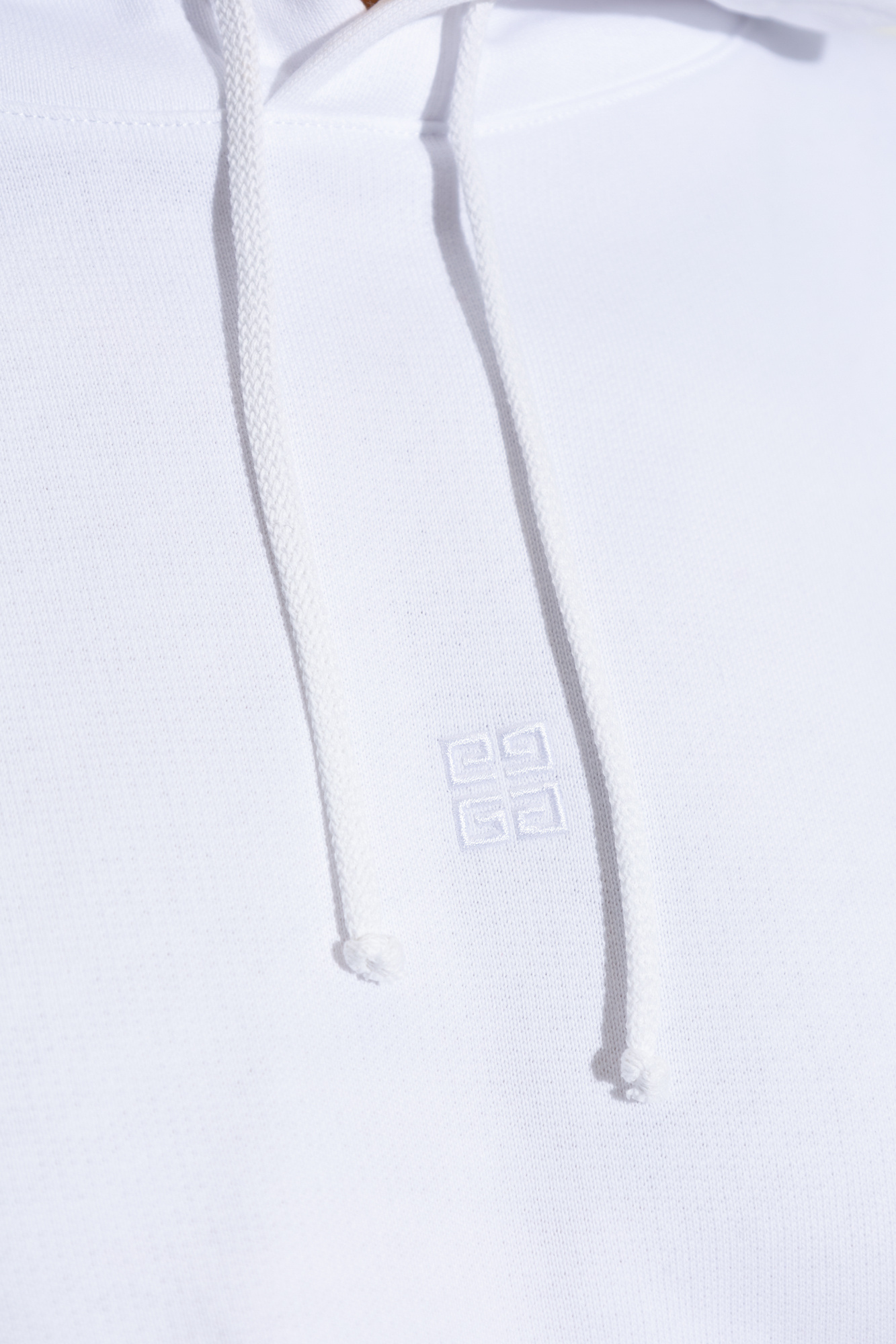 Givenchy Cropped Cotton Hoodie In White