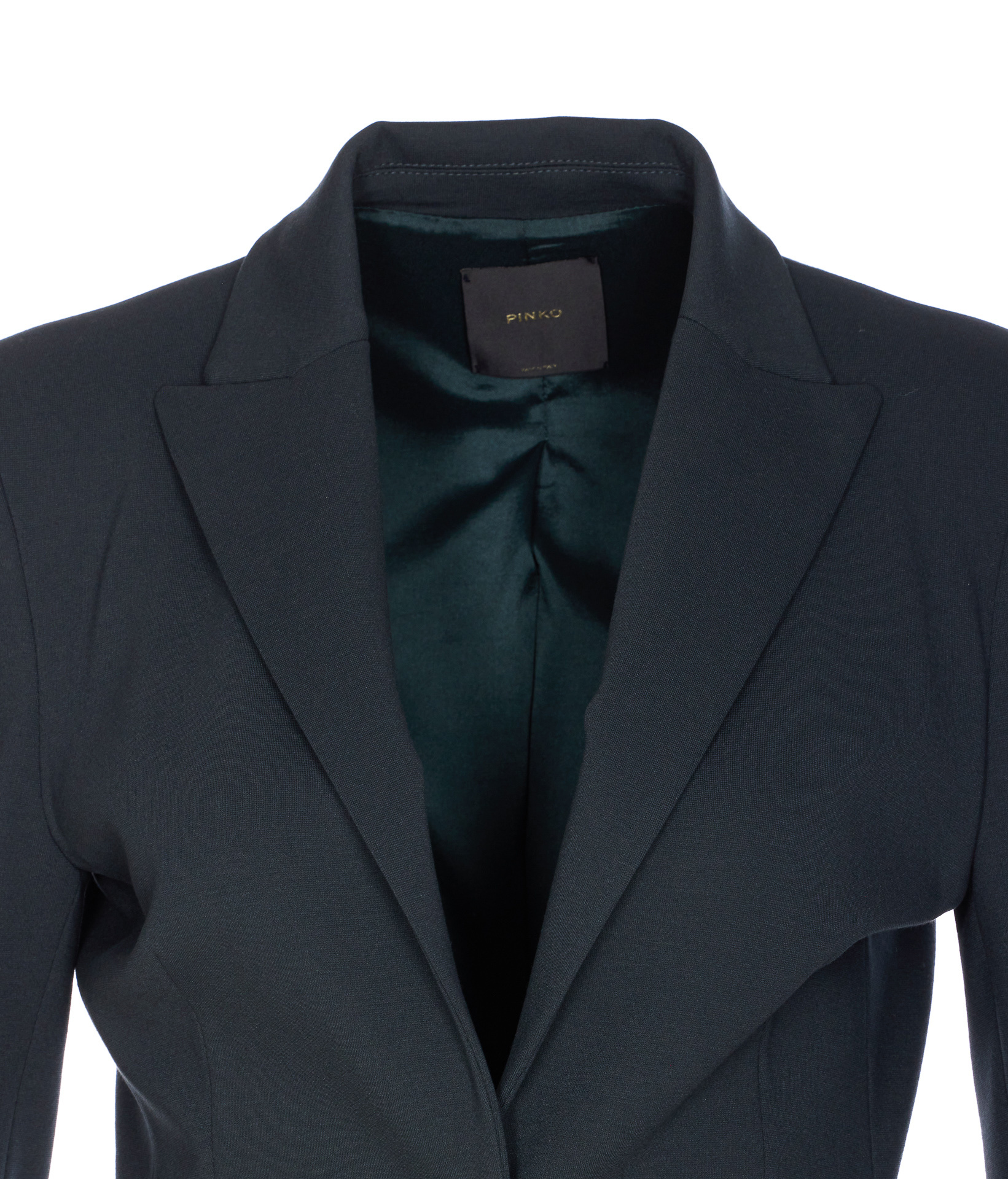 Pinko Tailored Jacket With Flap Pockets And Notched Lapels In Blue