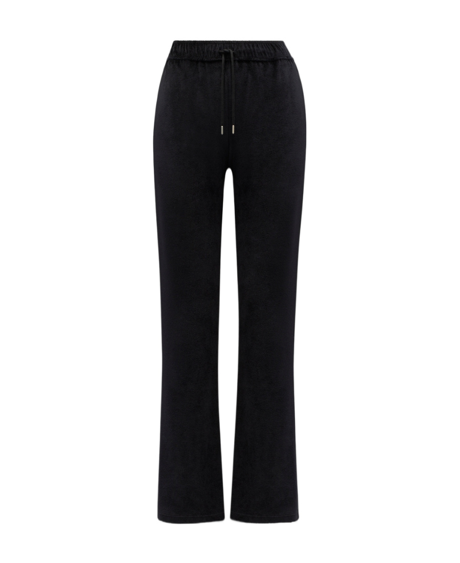 Moncler Straight-leg Velour Track Pants In Navy Blue