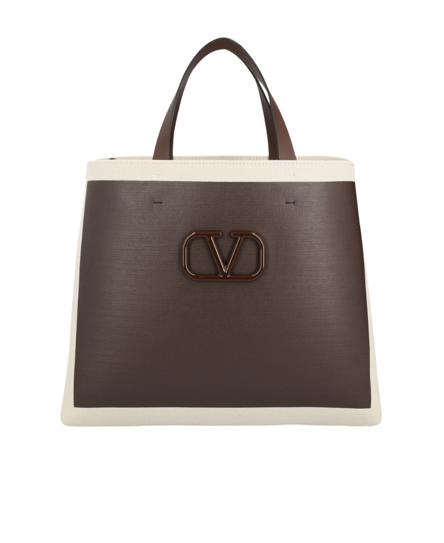 Valentino Vlogo Two-tone Tote Bag In Multicolor
