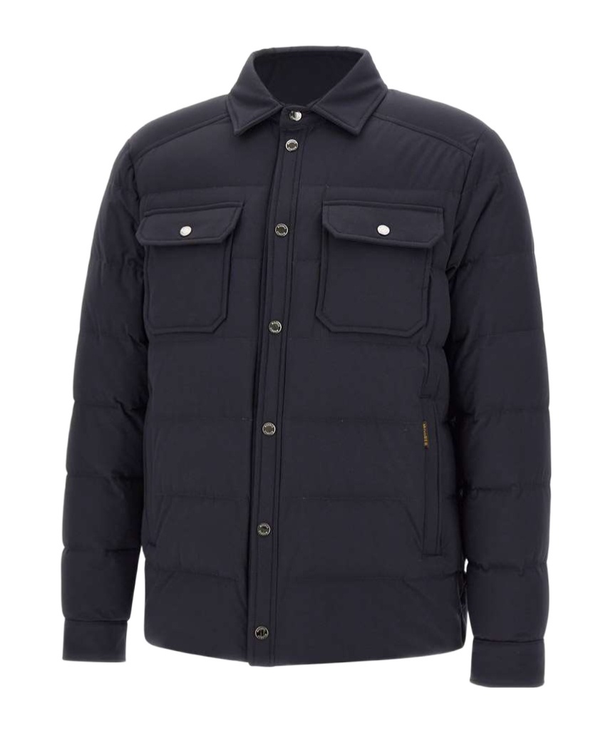 Moorer Overshirt With Quilted Design And Front Pockets