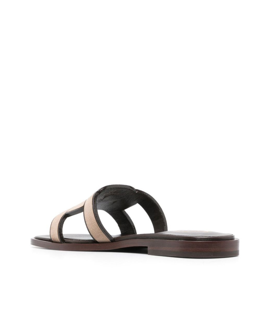 Tod's Bicolor Chain Slide Sandals In Multicolor
