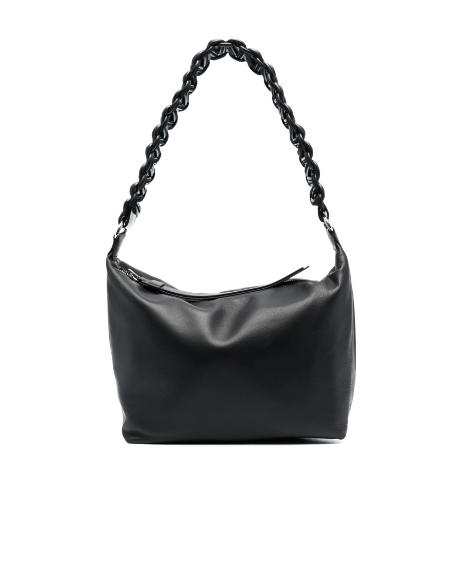 Kara Oversized Lattice Shoulder Bag In Black
