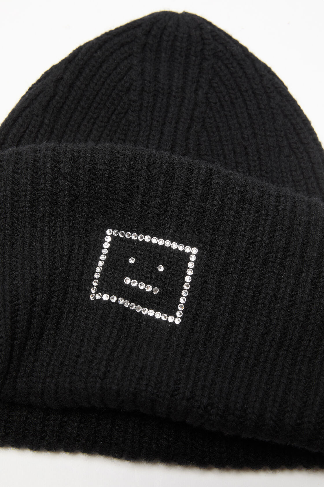 Shop Acne Studios Rhinestone Embellished Beanie In Black
