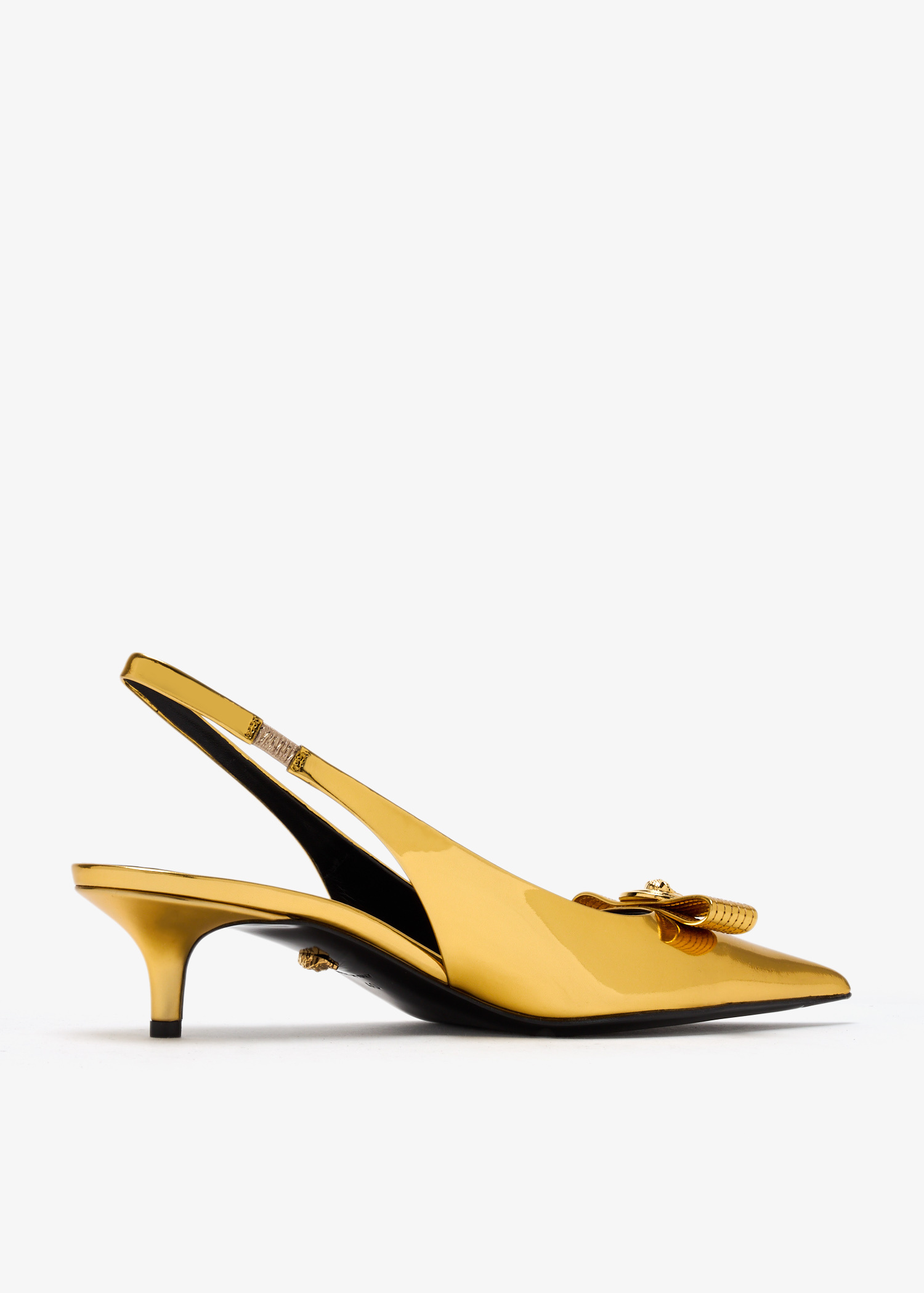 Versace Metallic Slingback Pumps