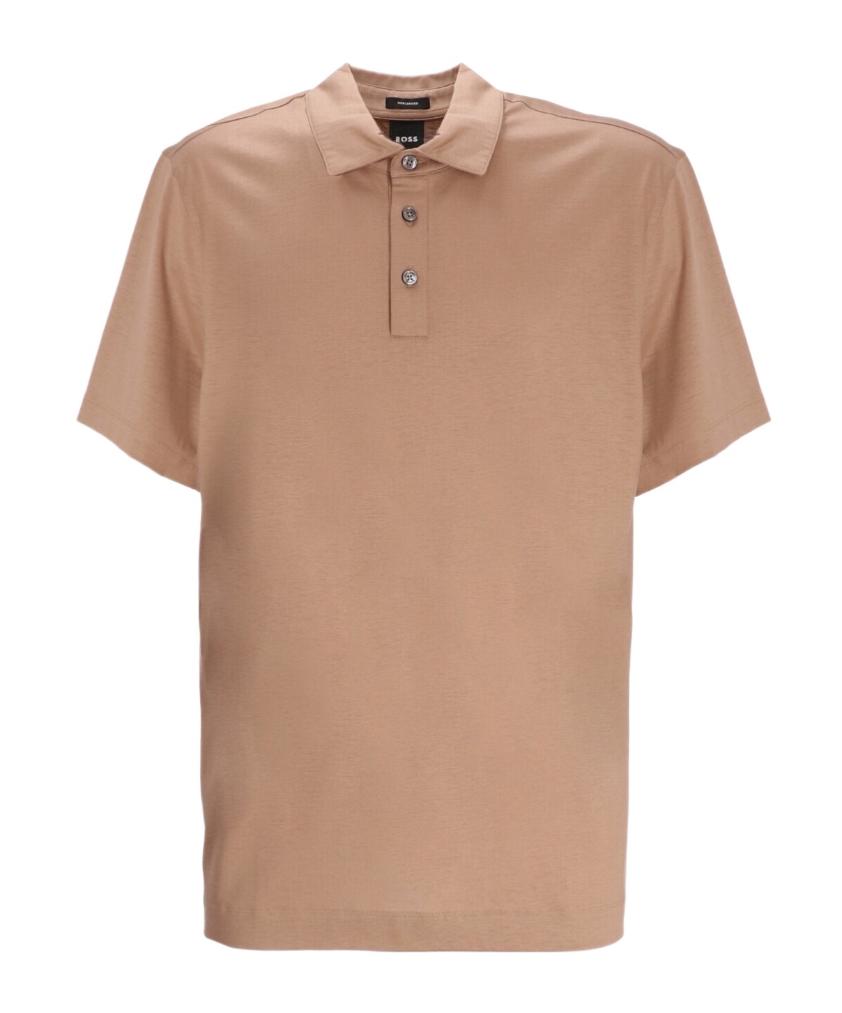 Hugo Boss Regular-fit Polo Shirt In Cotton And Silk In Nude