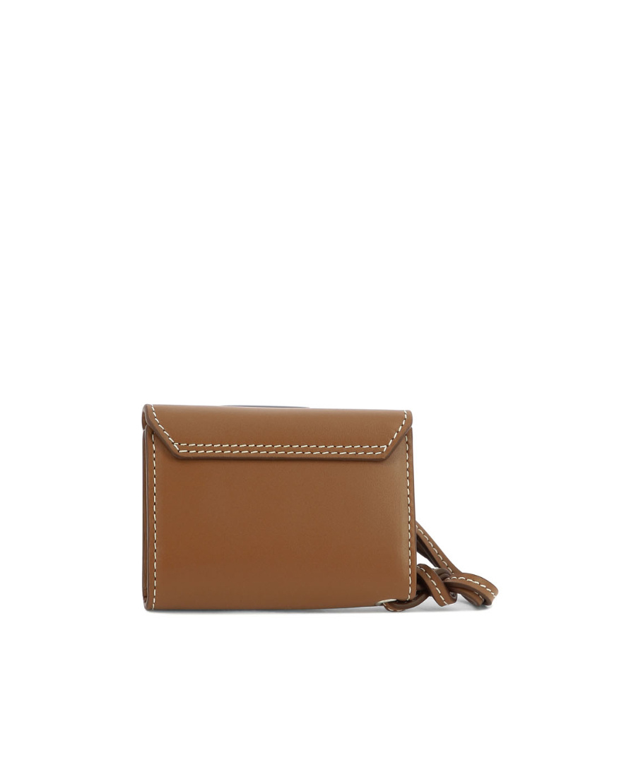 Jacquemus Logo Lettering Neck Strapped Wallet In Brown