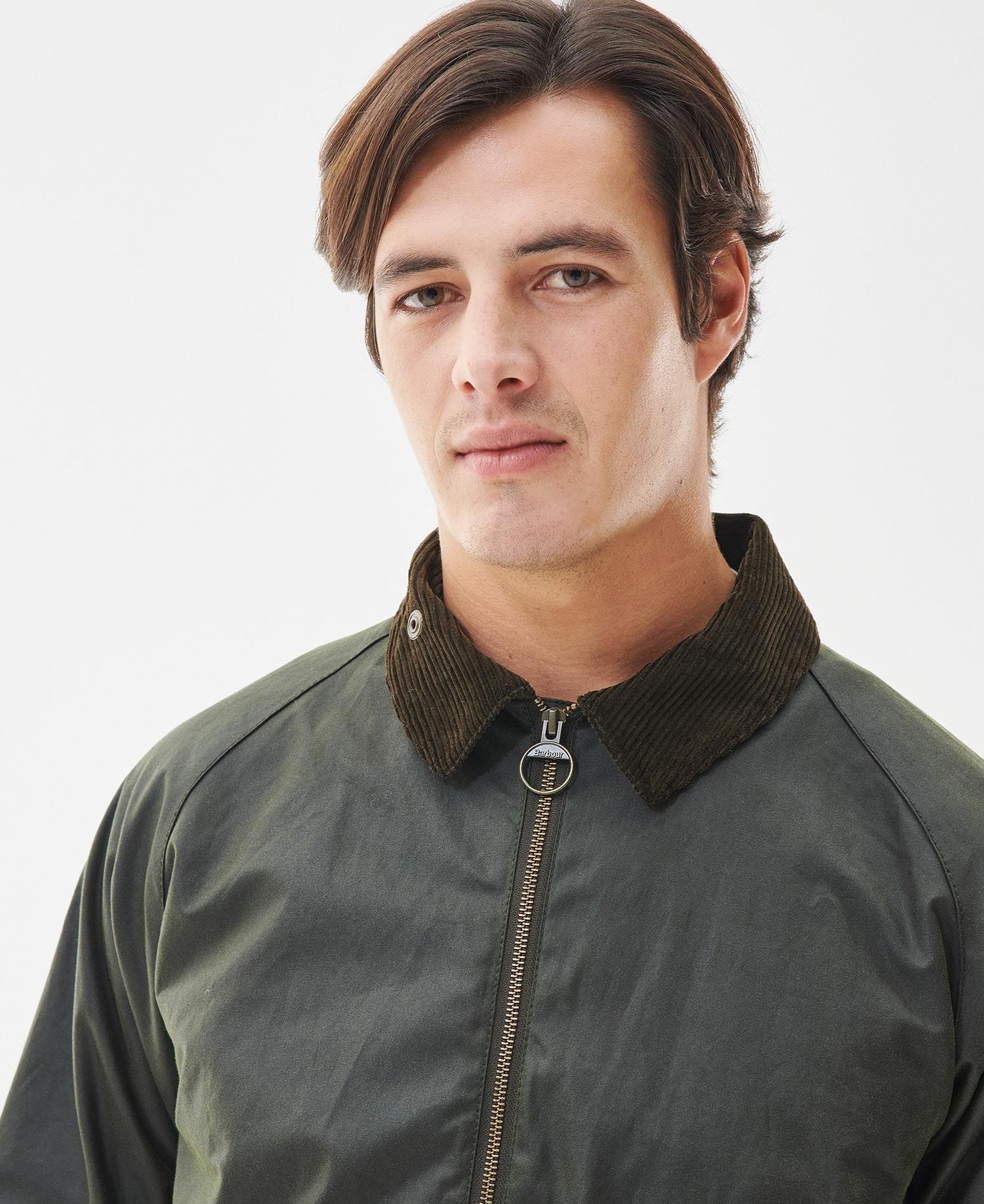 Barbour Bedale Coated-finish Jacket In Black
