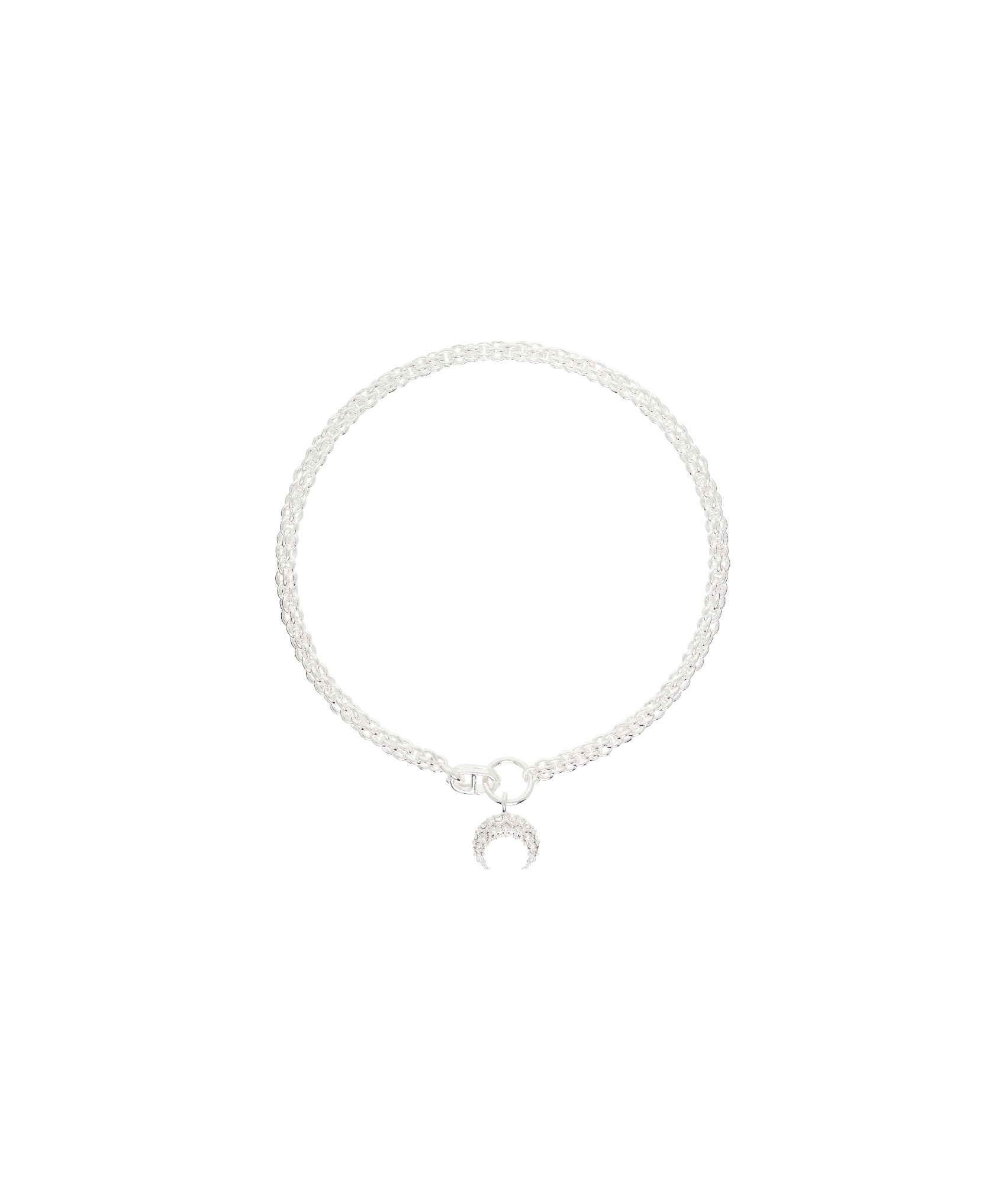 Marine Serre Moon Necklace In White