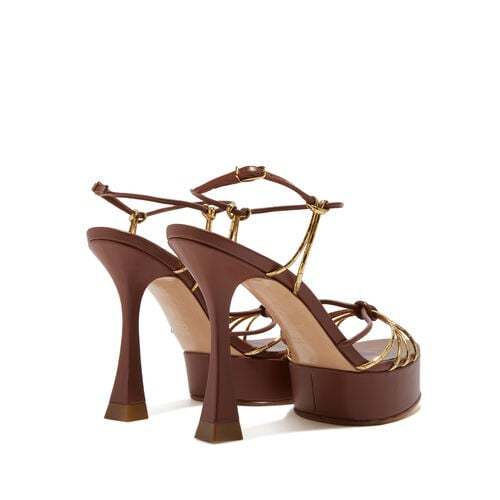 Casadei Logo High-heeled Sandals In Red