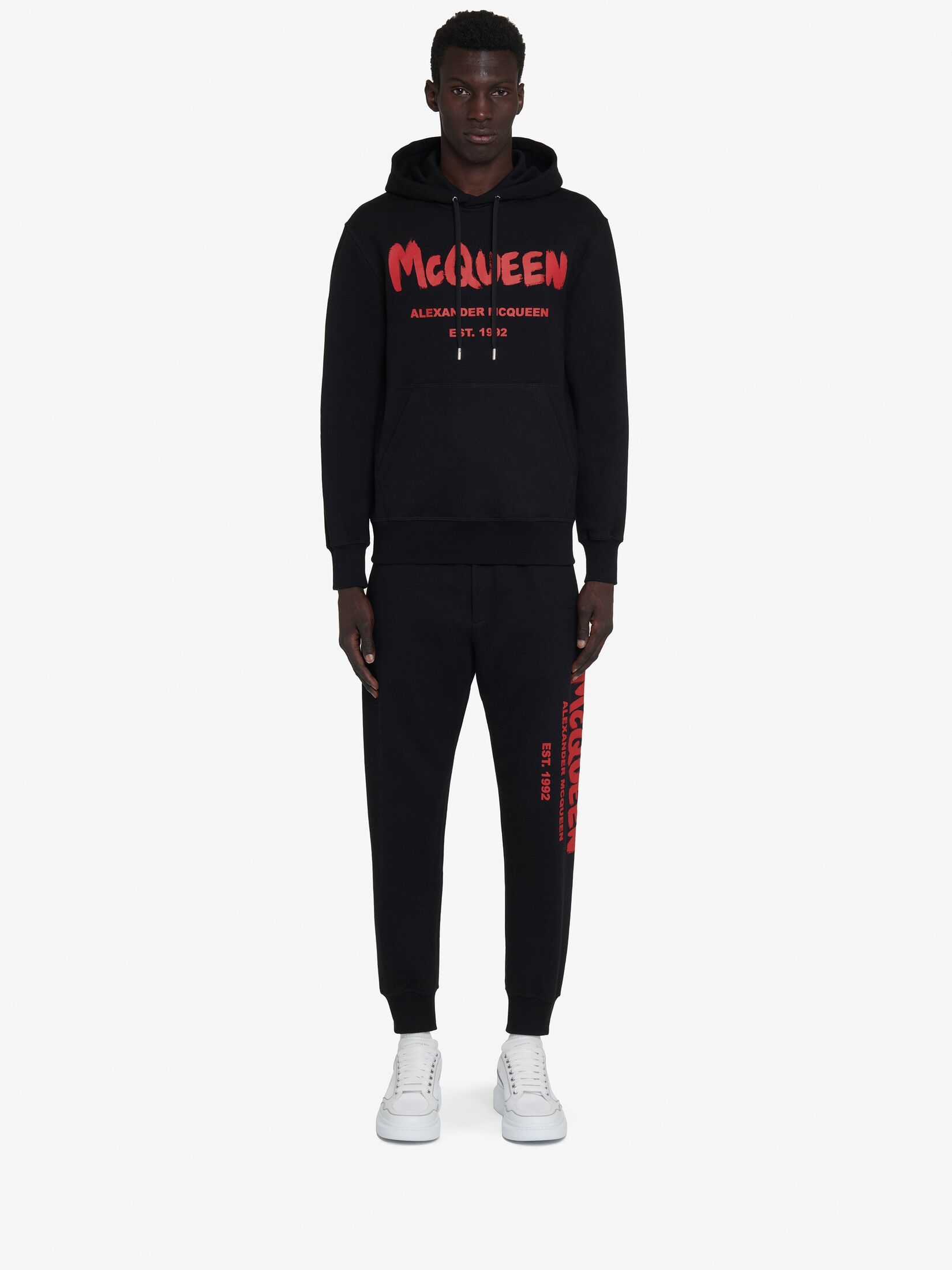 Alexander Mcqueen Black Cotton Joggers In Black