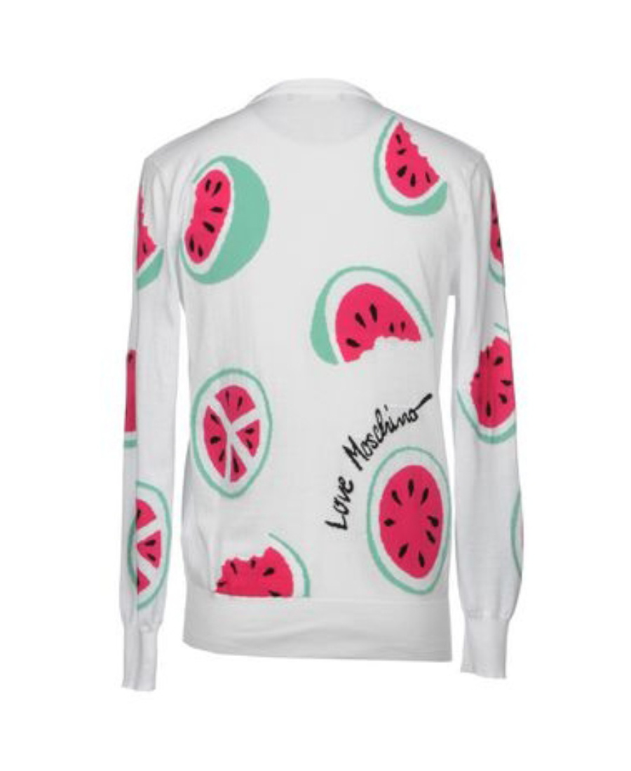 Moschino Printed Pattern Sweater In White