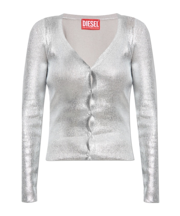 Diesel V-neck Sweater In White