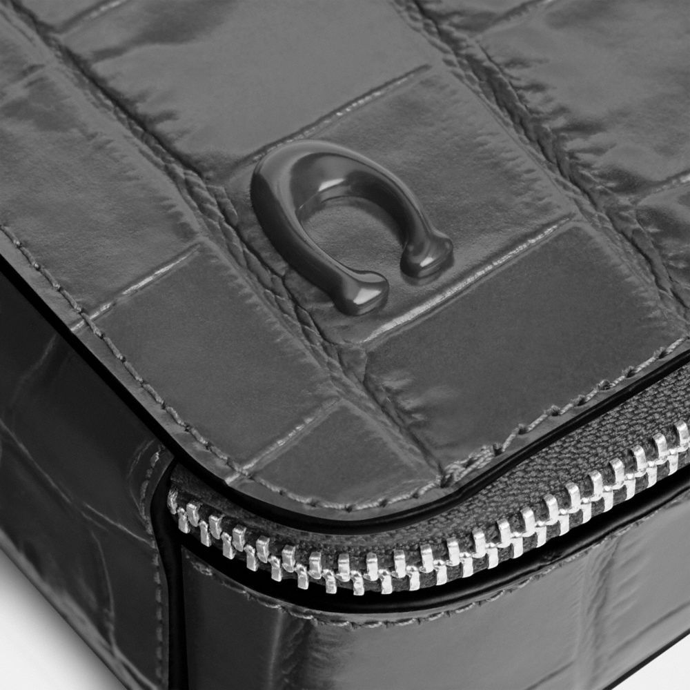 Shop Coach Gray Charter Crossbody 19 Bag In Charcoal