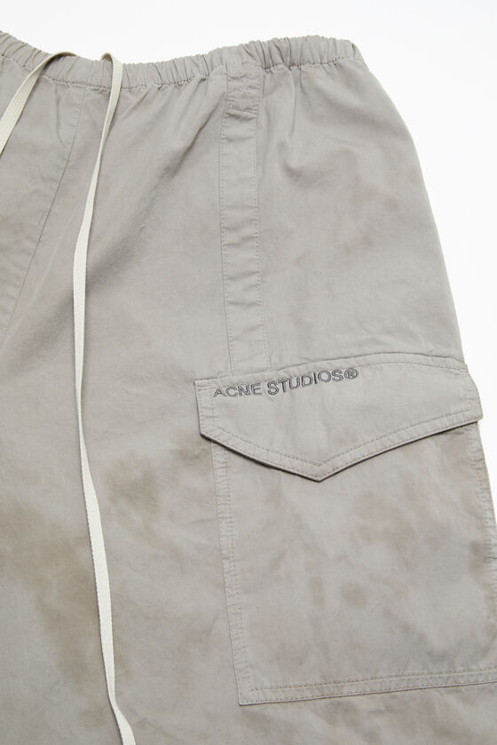 Acne Studios Elastic Belt Work Shorts In Gray