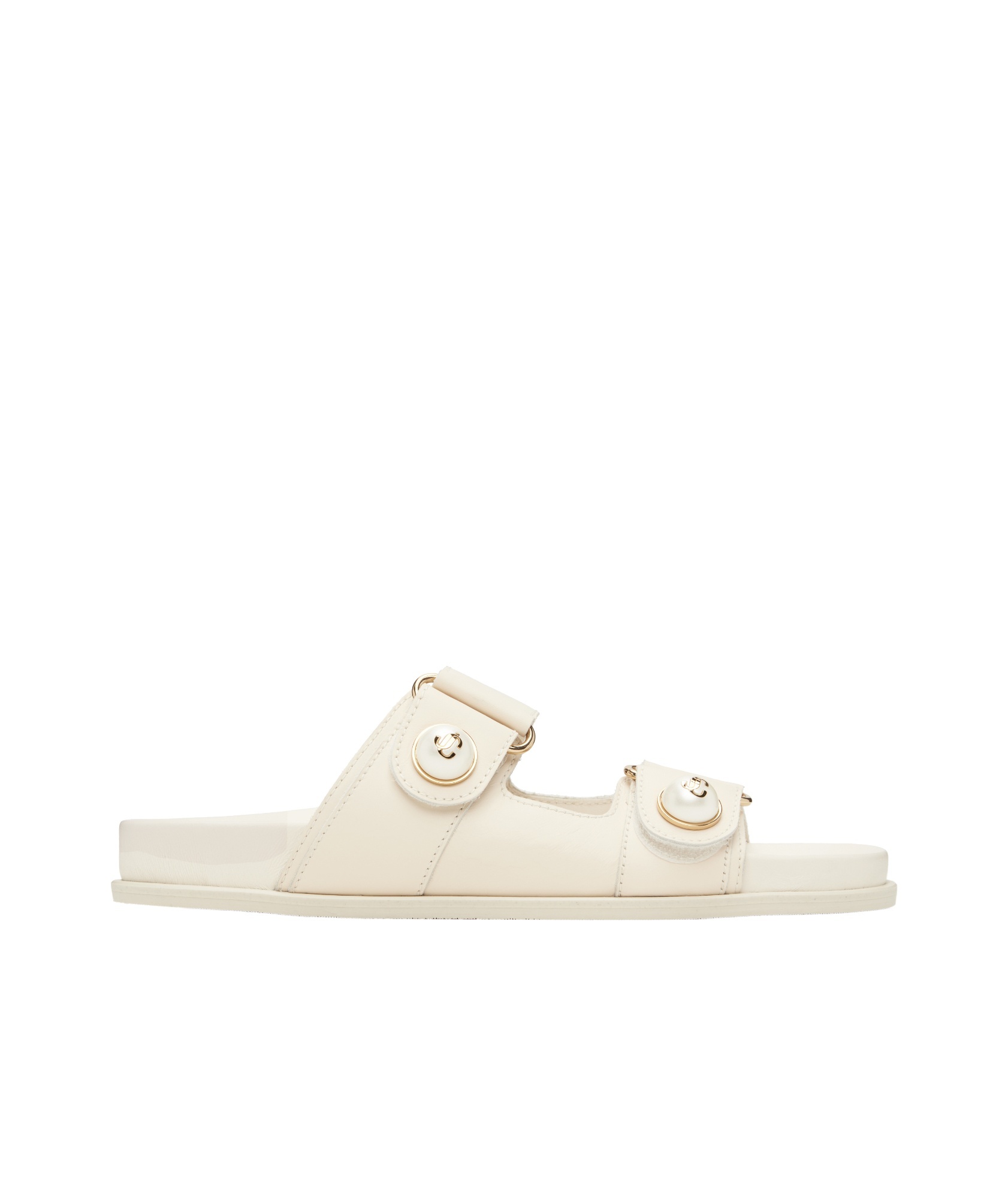 Jimmy Choo Fayence Leather Sandal In Nude