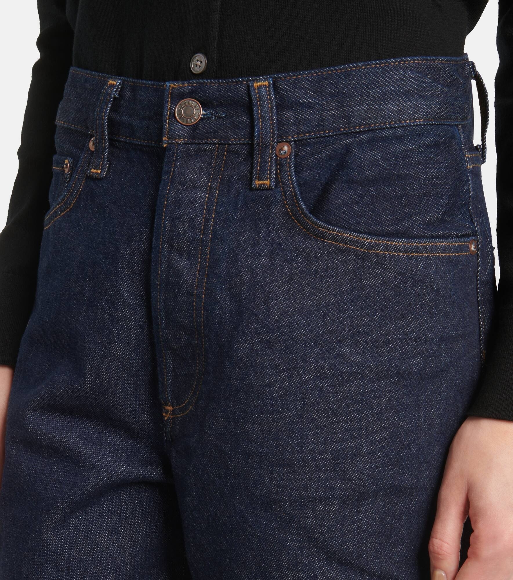 Agolde Kelly High-rise Straight-leg Denim Trousers In Blue