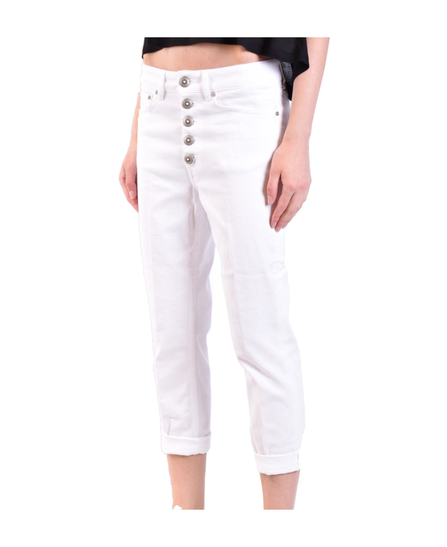 Dondup Logo Jeans In White