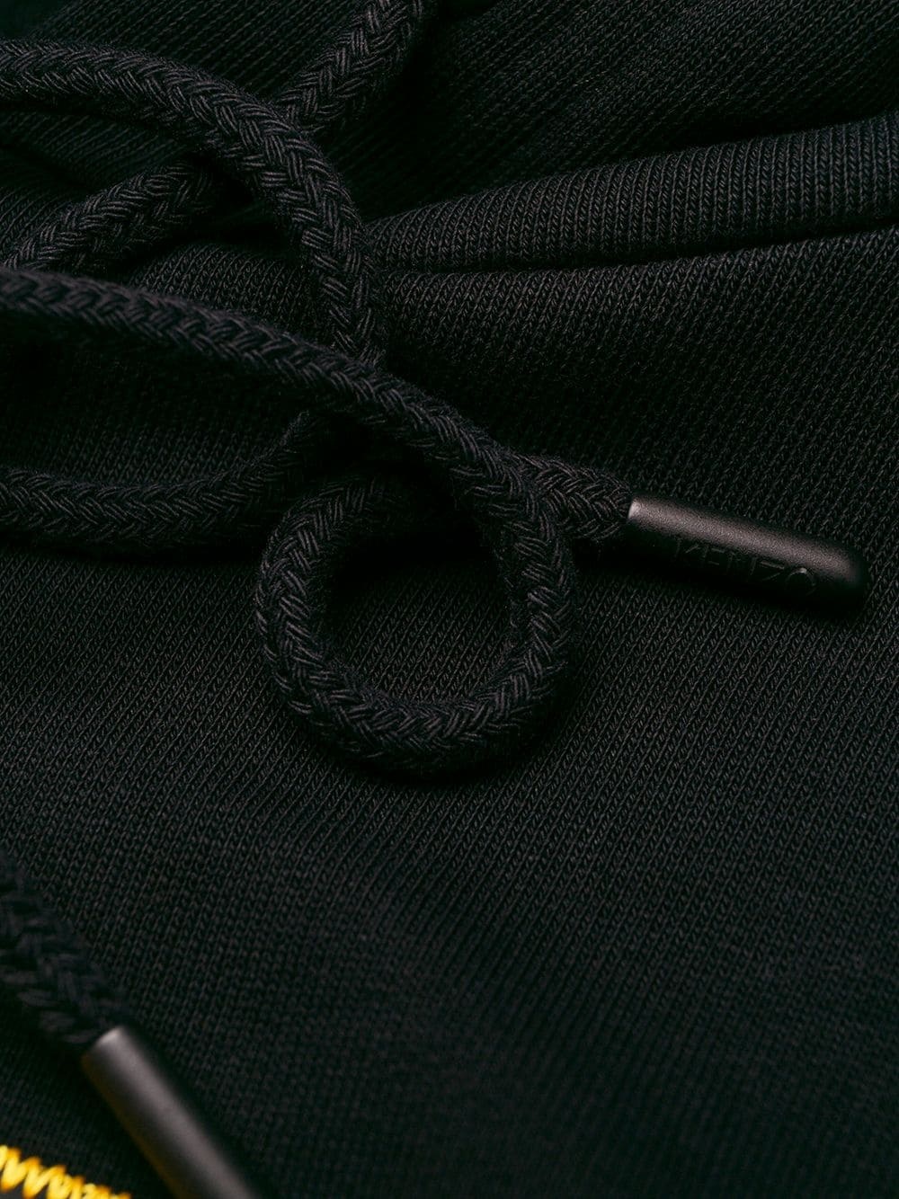 Kenzo Logo Embroidered Hooded Sweater In Black