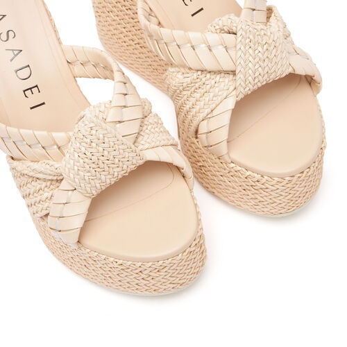 Casadei Formentera 130mm Mules In Nude