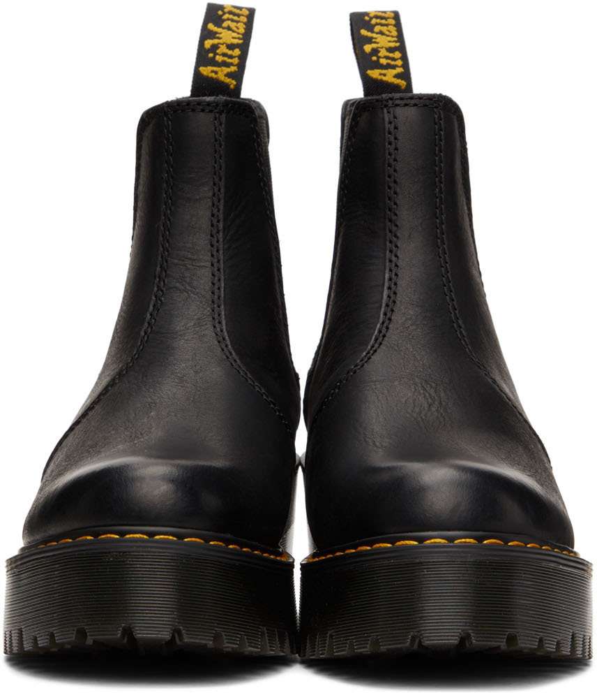 Dr. Martens' Black Round Head And Ankle Boots In Black