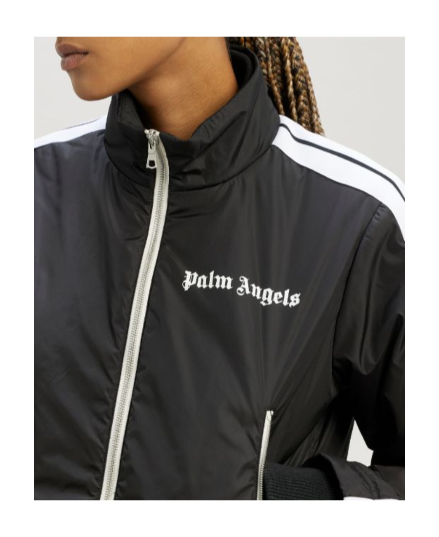 Palm Angels Lightweight Cropped Puffer Jacket In Black