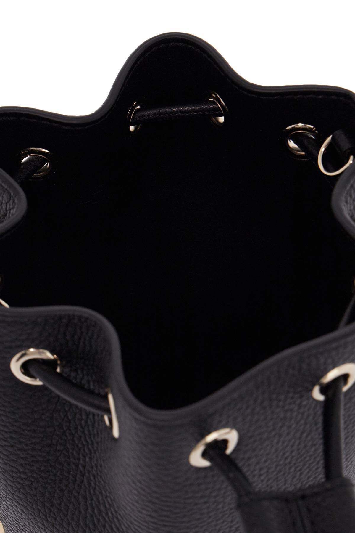 Valentino Borsa Mini In Pelle Nera Con Rivetti Piramidali E Chiusura A Cordoncino In Black