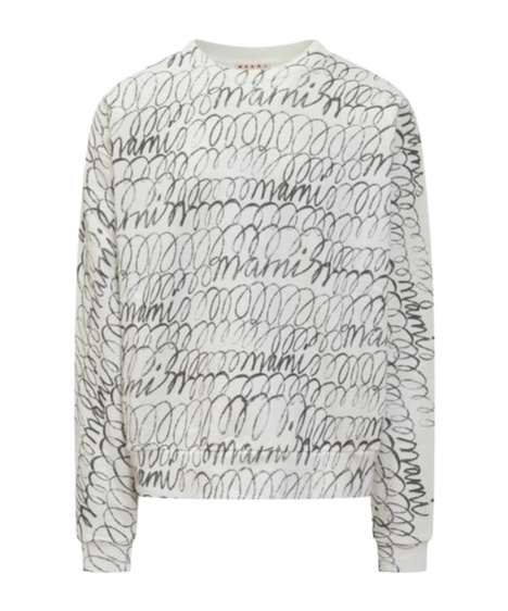 Marni Printed Sweatshirt In White