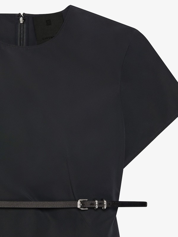 Givenchy Voyou Dress In Cotton Taffetas In Black