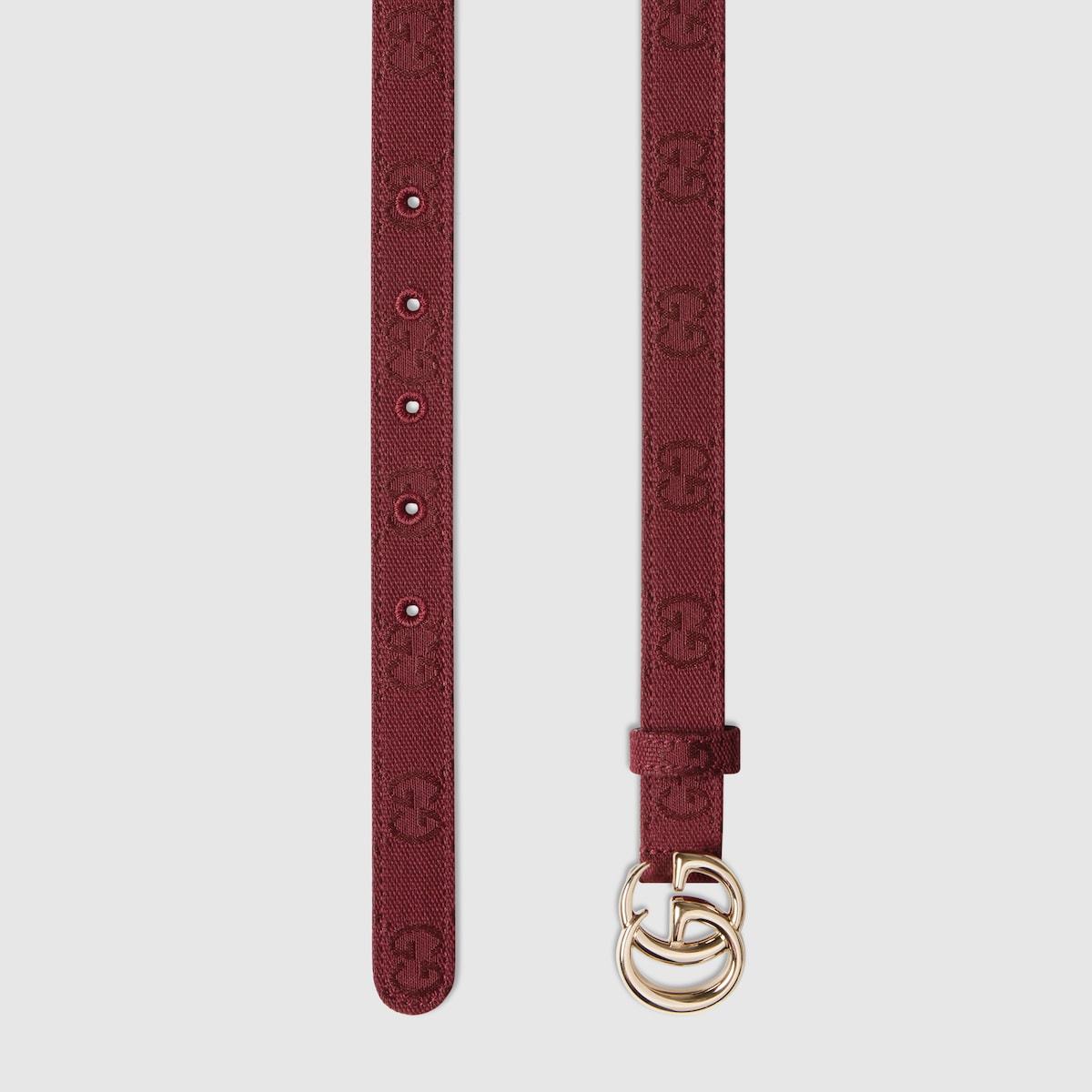 Gucci Gg Marmont Thin Belt In Red