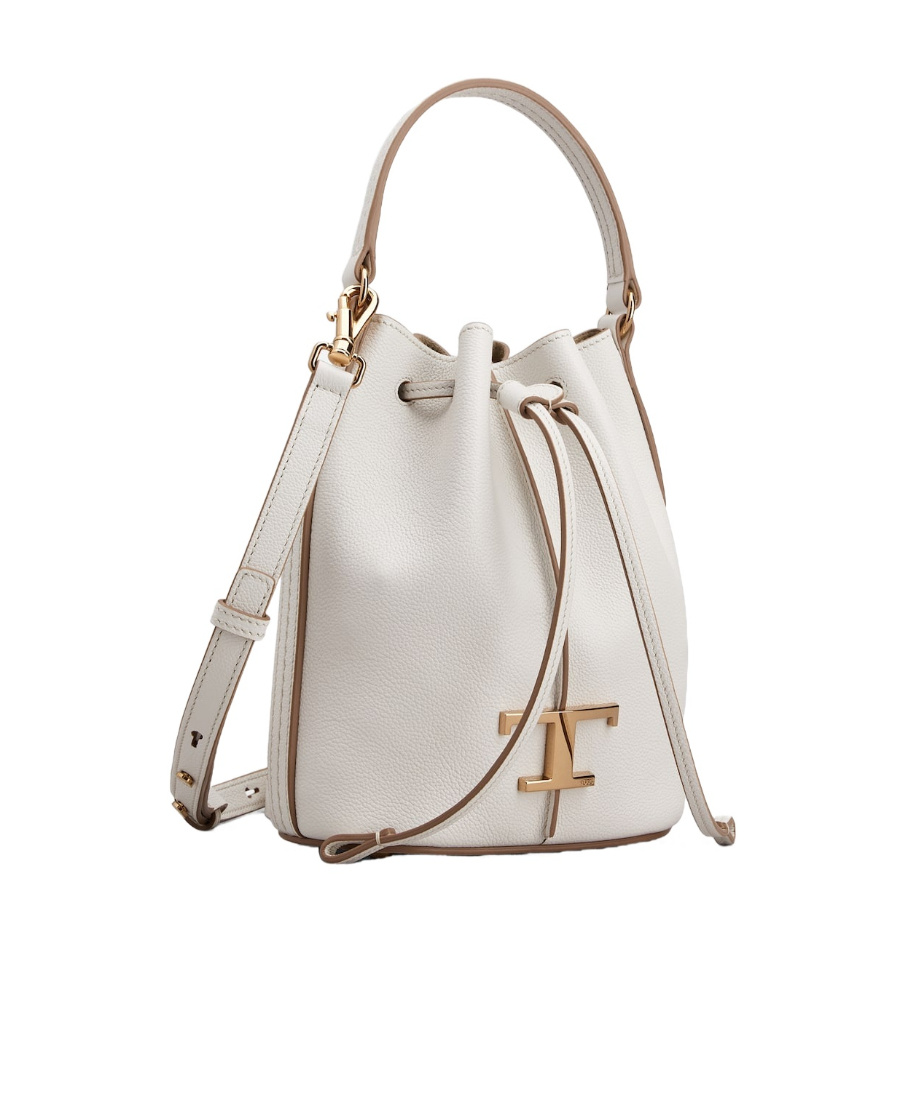 Shop Tod's Logo Hardware Bucket Bag In White