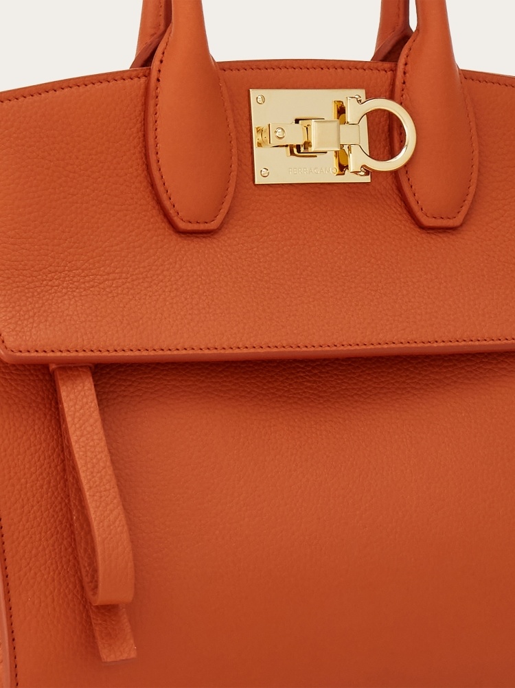 Ferragamo Studio Soft Handbag In Brown