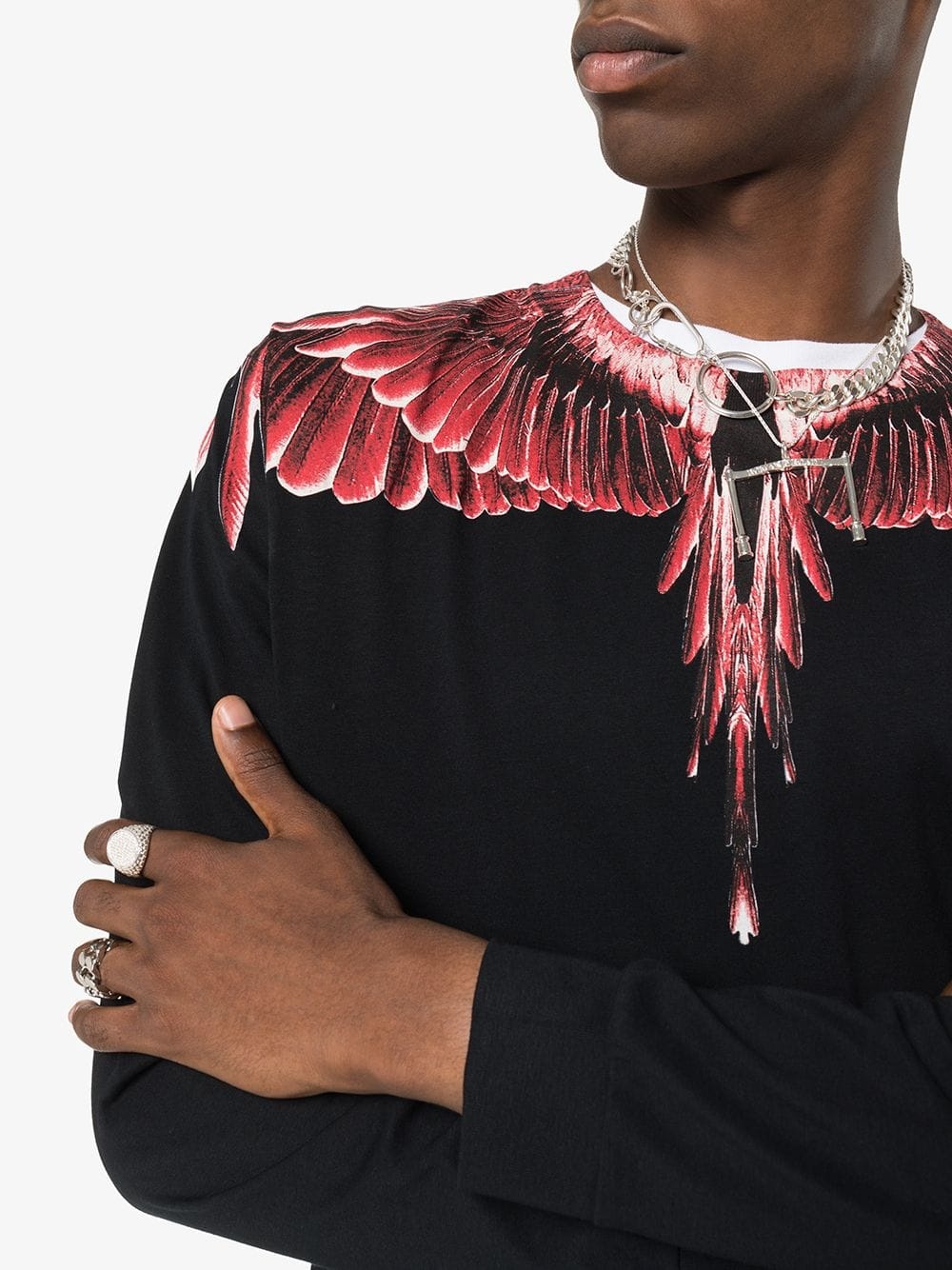 Marcelo Burlon County Of Milan Printed Sweater In Black
