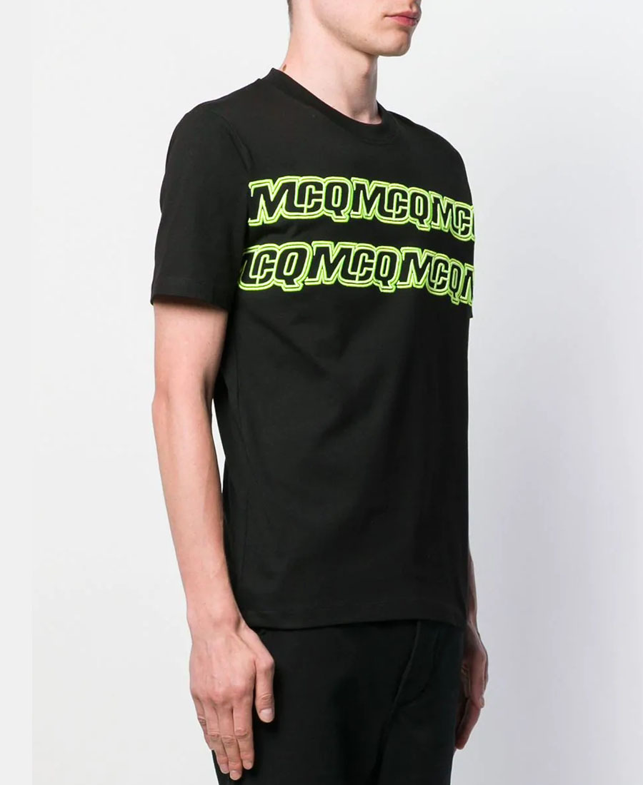 Mcq By Alexander Mcqueen Logo Embroidered T-shirt In Black