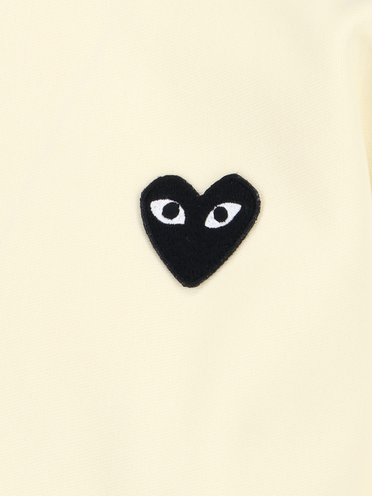 Comme Des Garçons Play Heart-patch Zip-up Hoodie In White