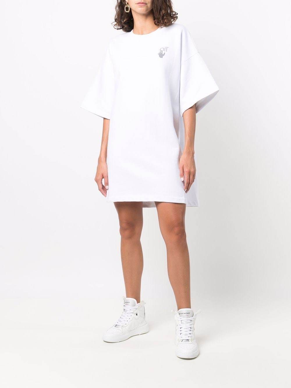 Off-white Arrows-motif T-shirt Dress In White