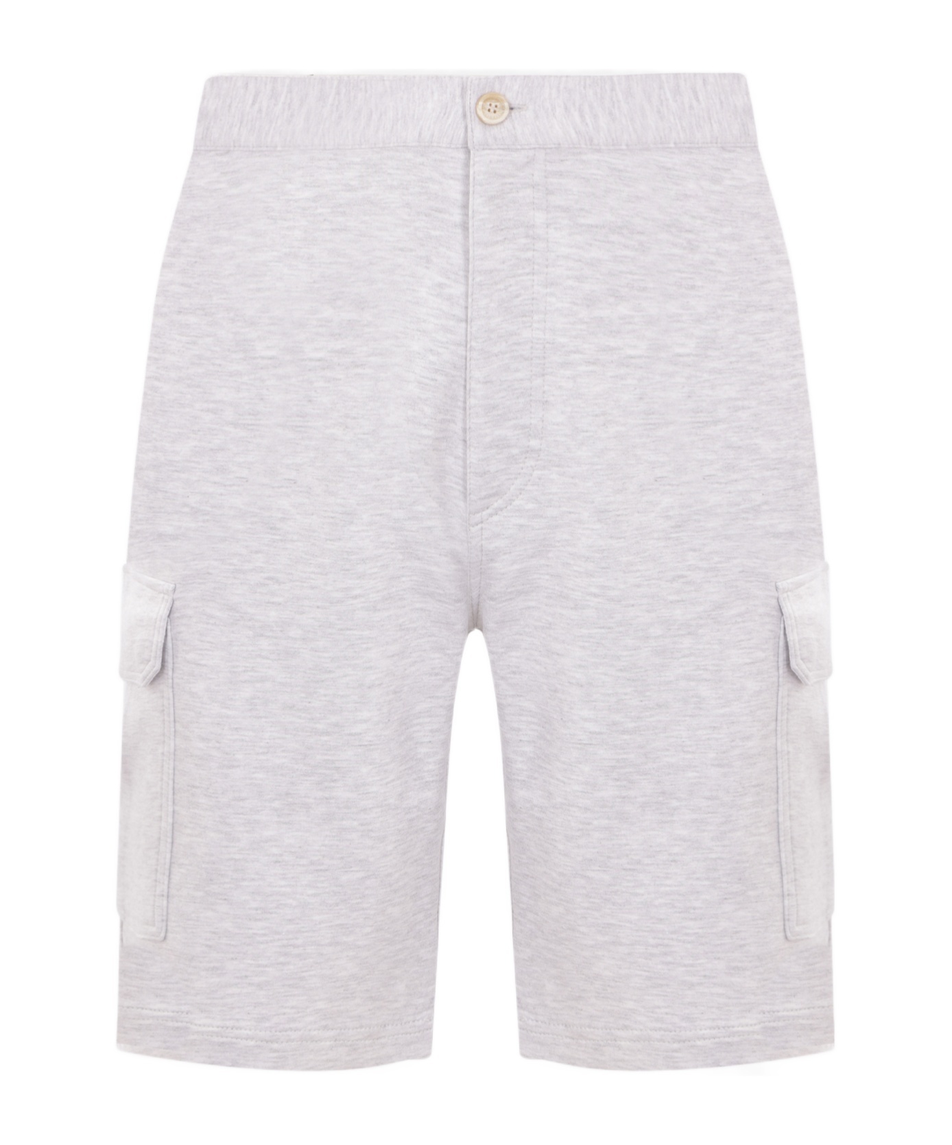 Brunello Cucinelli Mélange-effect Cargo Shorts In White