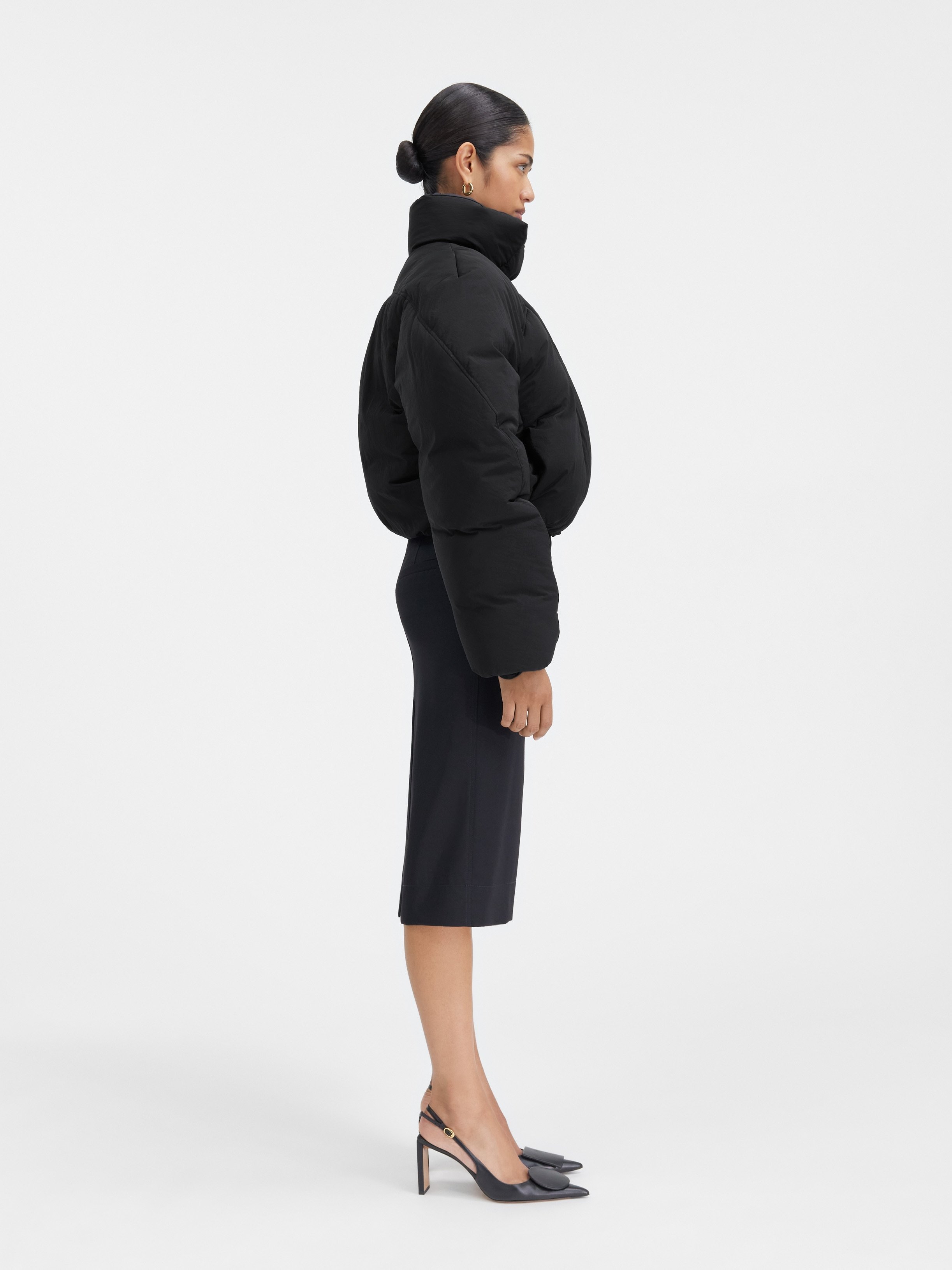 Shop Jacquemus Caraco Puffer Jacket In Black