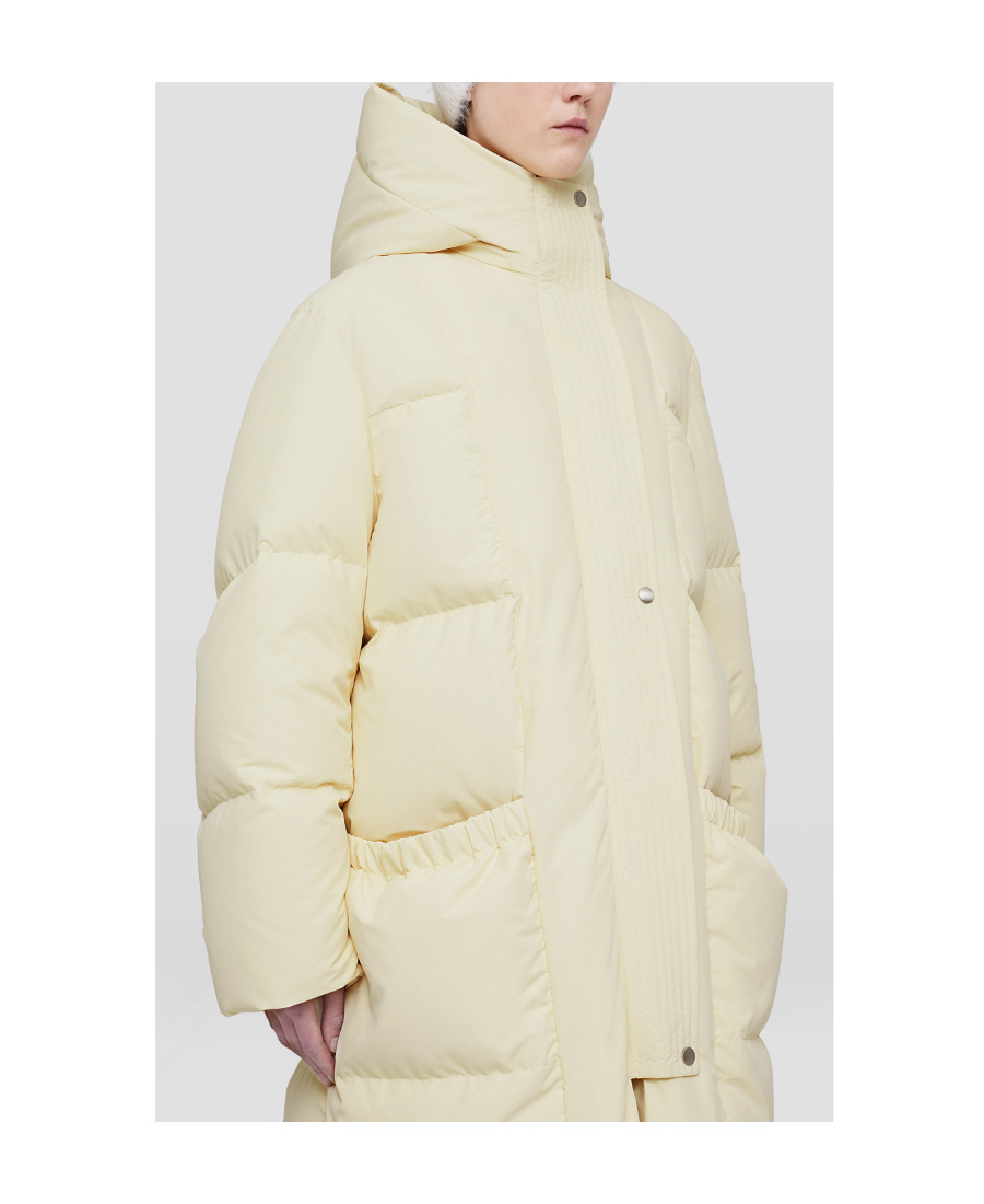 Jil Sander Beige Quilted Down Jacket In Nude