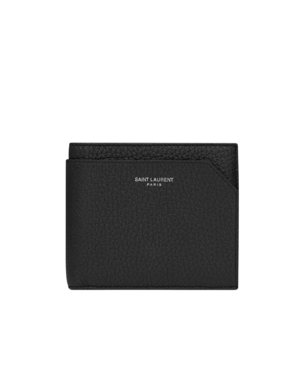 Saint Laurent Paris East/west Wallet With Coin Purse In Grained Leather
