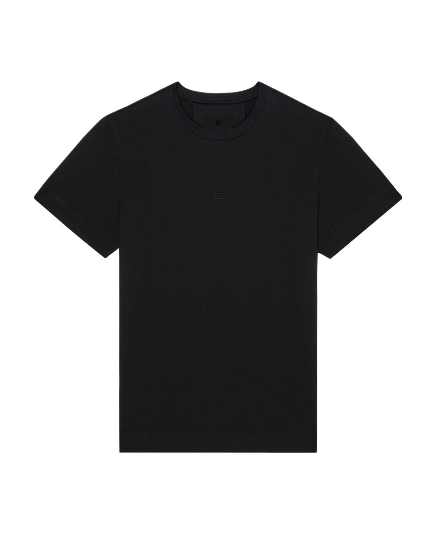 Givenchy Embroidered Cotton Jersey T-shirt In Black