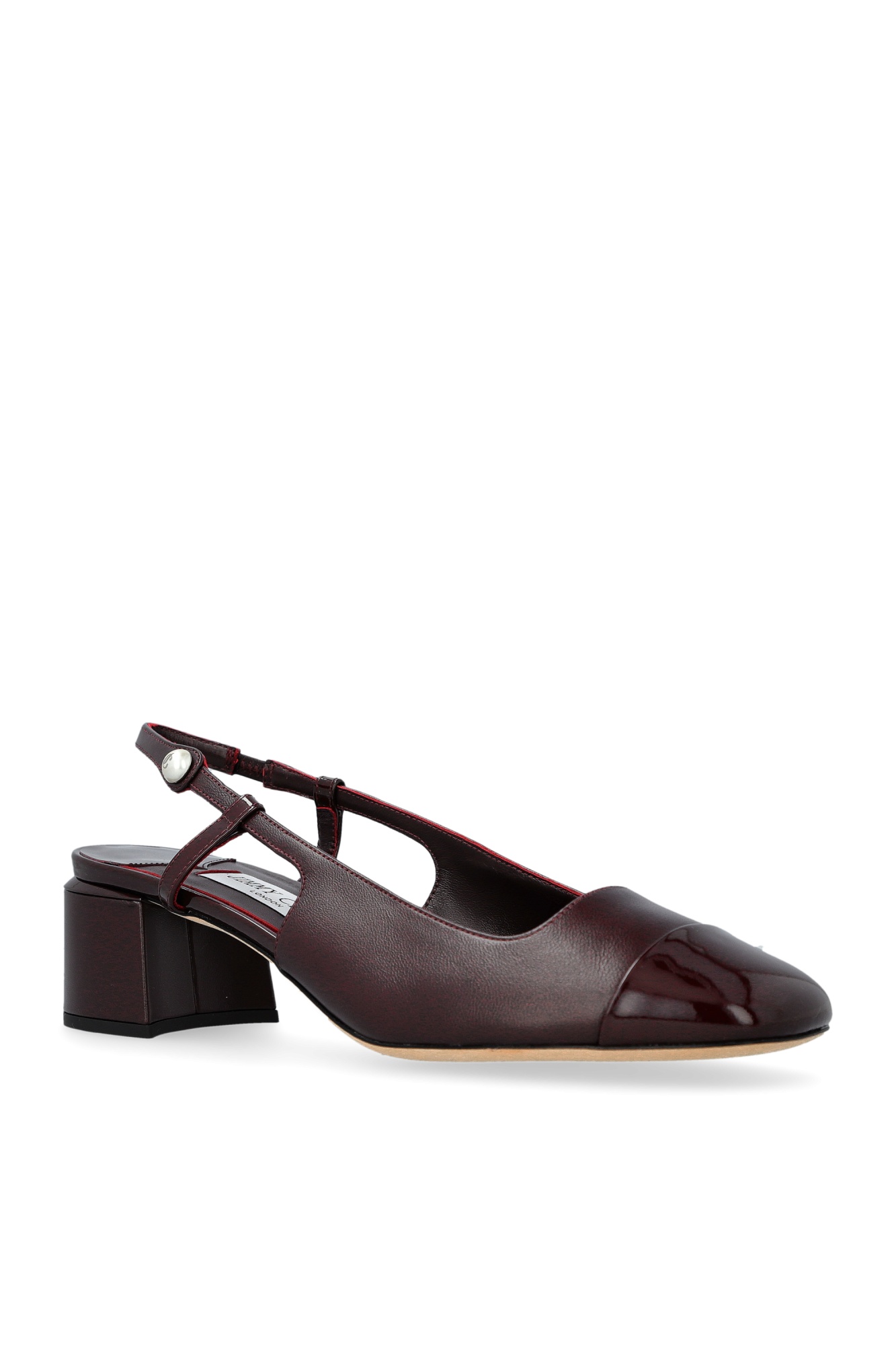 Jimmy Choo 45mm Elisa Slingback Pumps In Burgundy