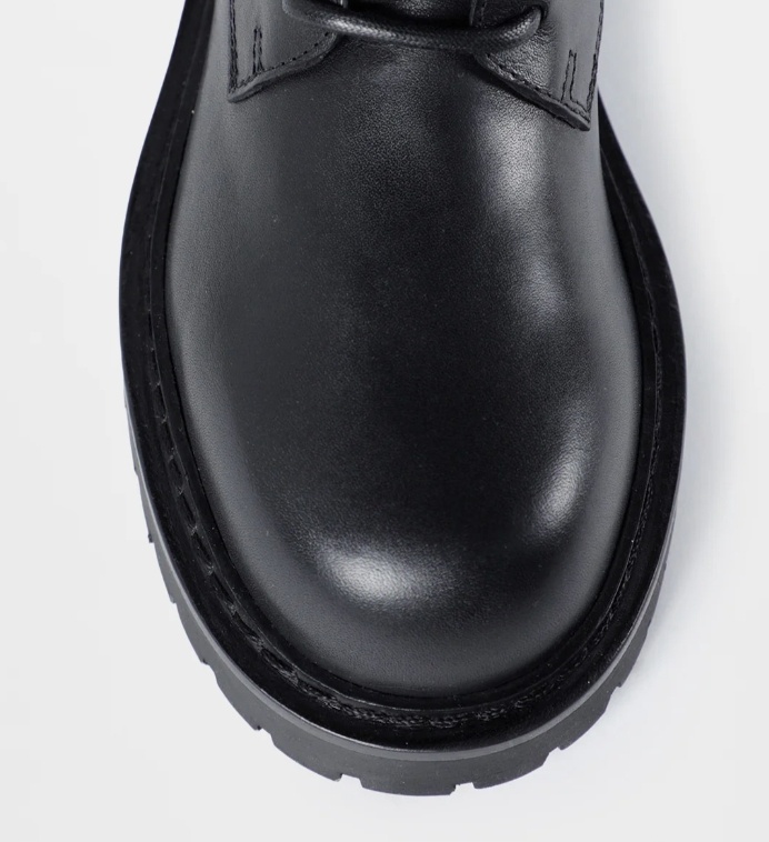 Ann Demeulemeester Skagi Ankle Boots In Grained Shiny Calfskin In Black