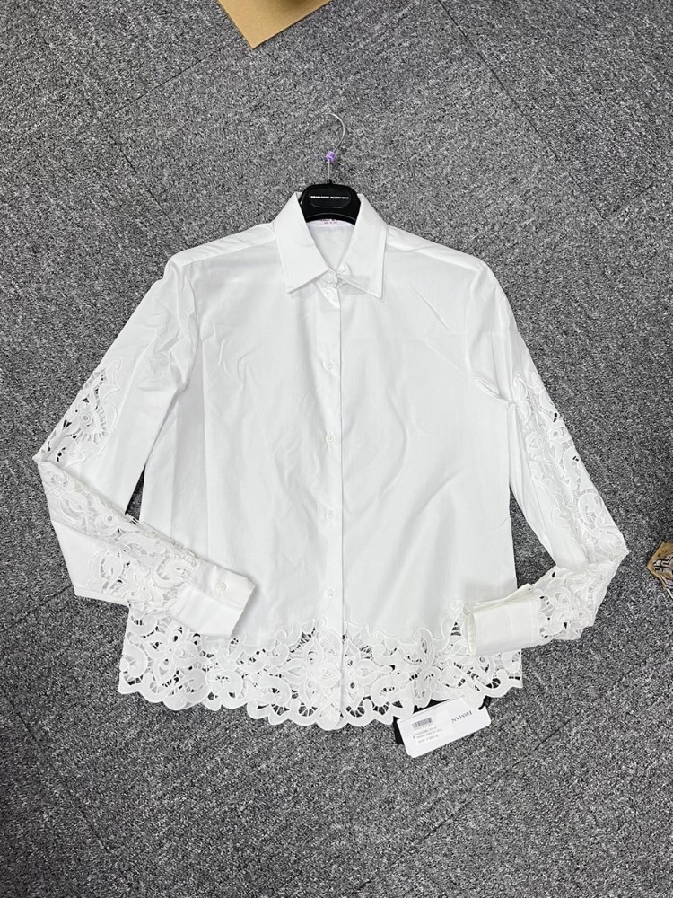 Ermanno Scervino Lace Detail Shirt In White