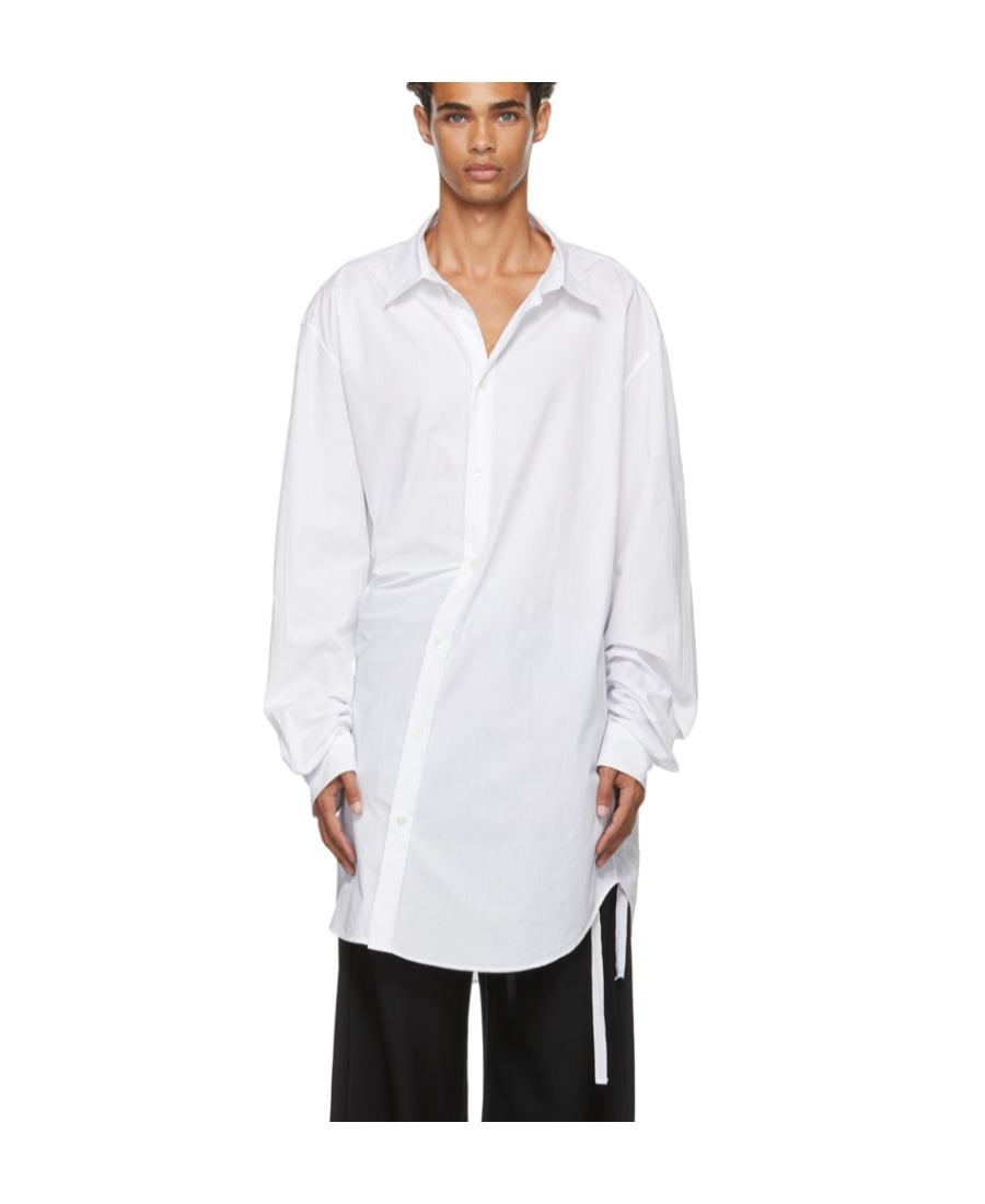 ANN DEMEULEMEESTER LONG-LINE BUTTON-UP SHIRT